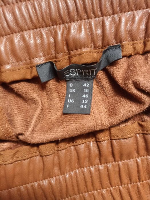spodnie skórzane brązowe