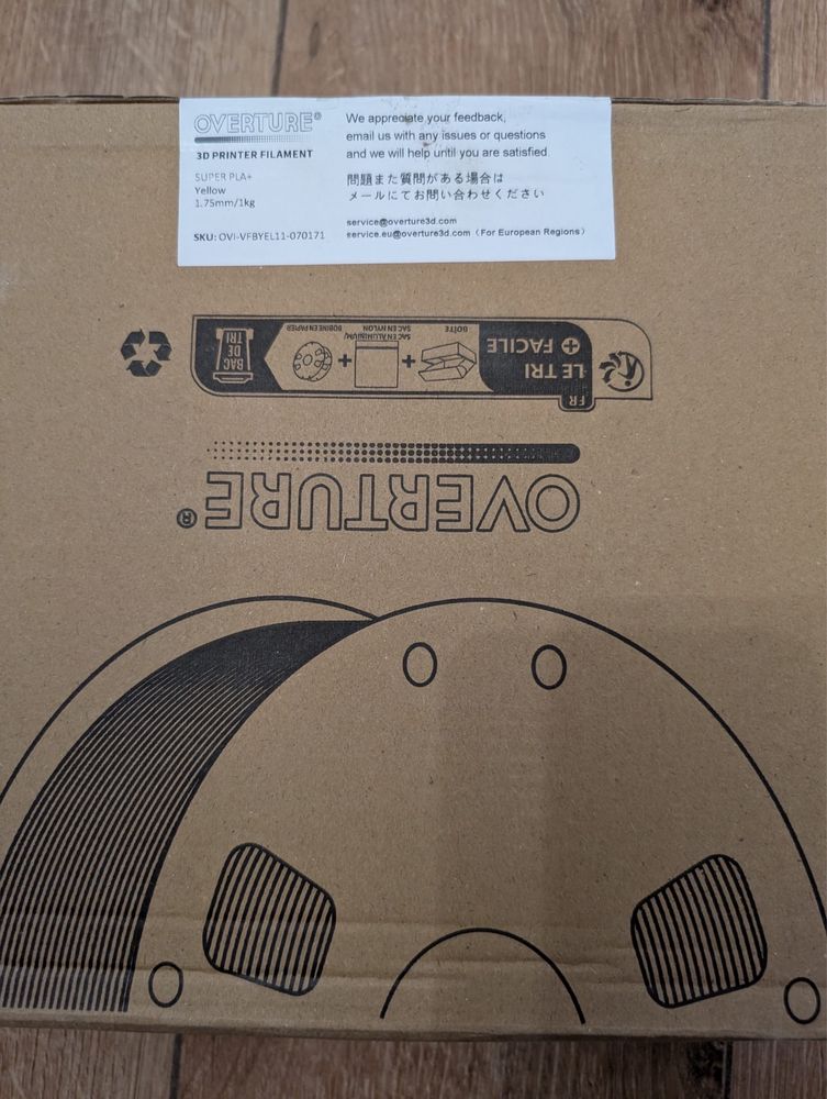 OVERTURE Super PLA+ Filament 1.75mm/1kg Toughness