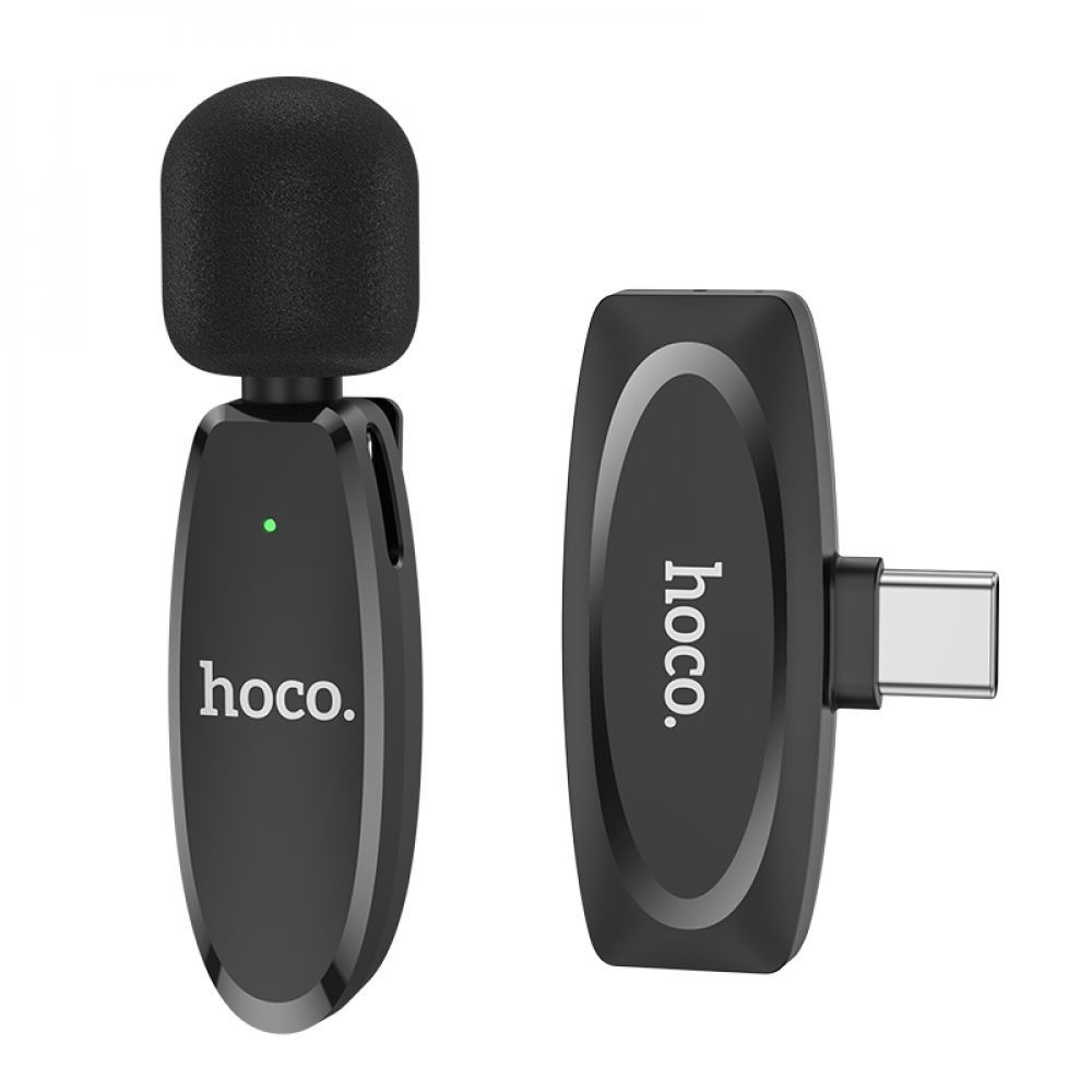 Мікрофон бездротовий Hoco L15 Type-C,Lightning,прищіпкою,гаджет блогер
