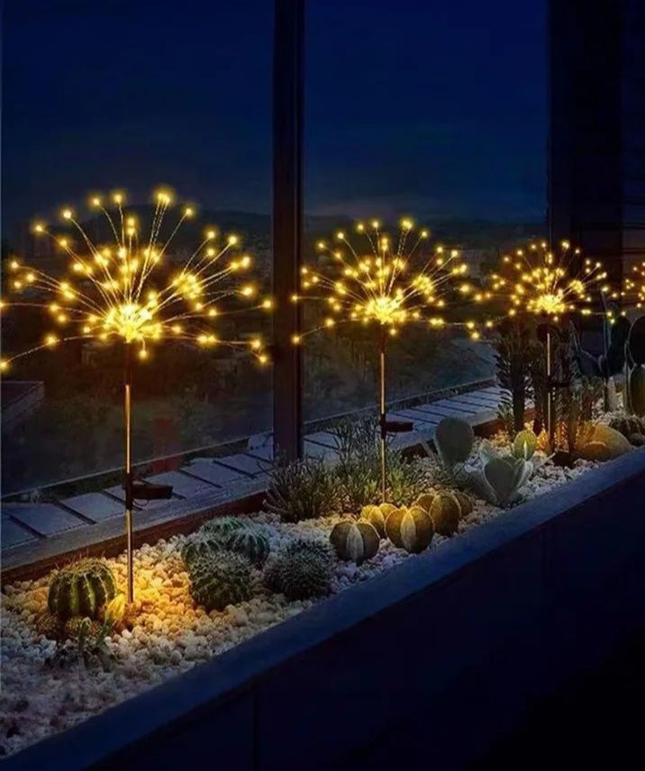 Світлодіодні сонячні ліхтарі Феєрверки Прикраса саду Казкові вогні