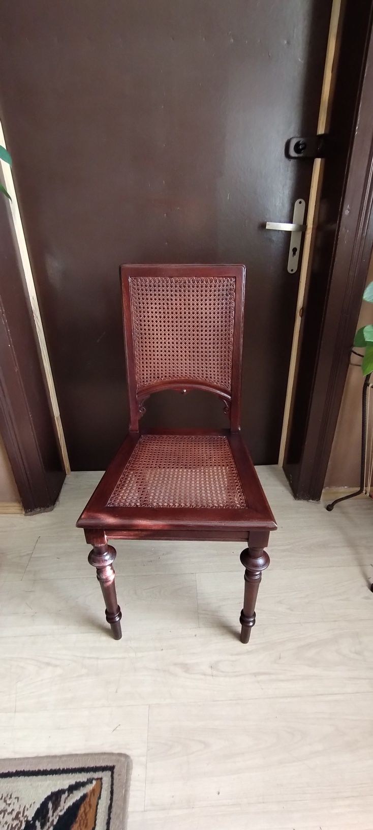 Krzesło dębowe oryginalny ratan.