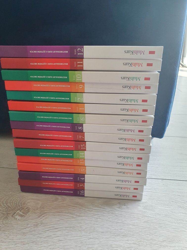Multi kurs językowy 5języków, 16tomów+16płyt CD