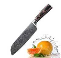 Nóż Santoku ze stali wysokowęglowej 5-calowy nóż kuchenny