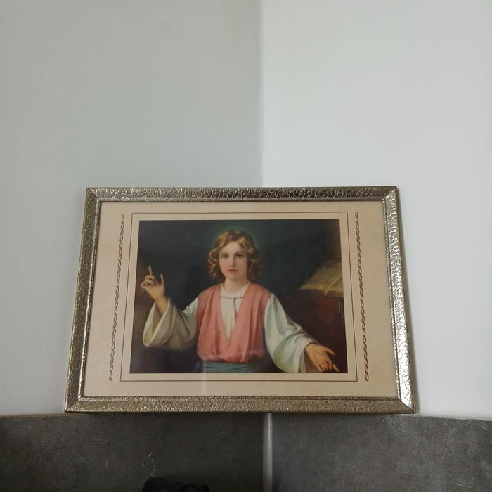 Piękny wydruk religijny w pięknej ramie.