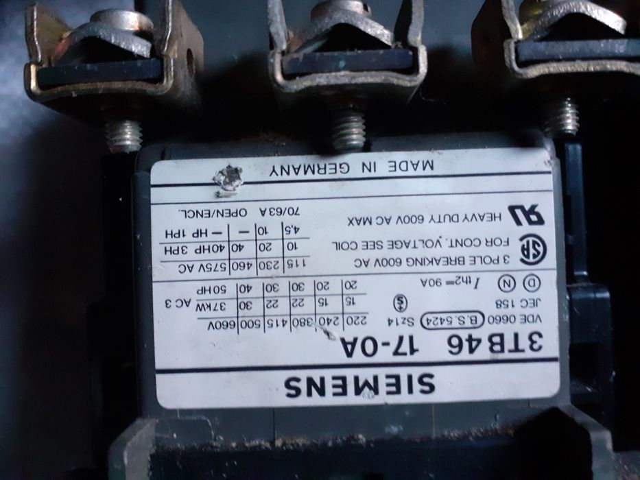 Магнитный пускатель сименс 3тв-50. 3тв-48. 3тв-46. Контактор сименс.