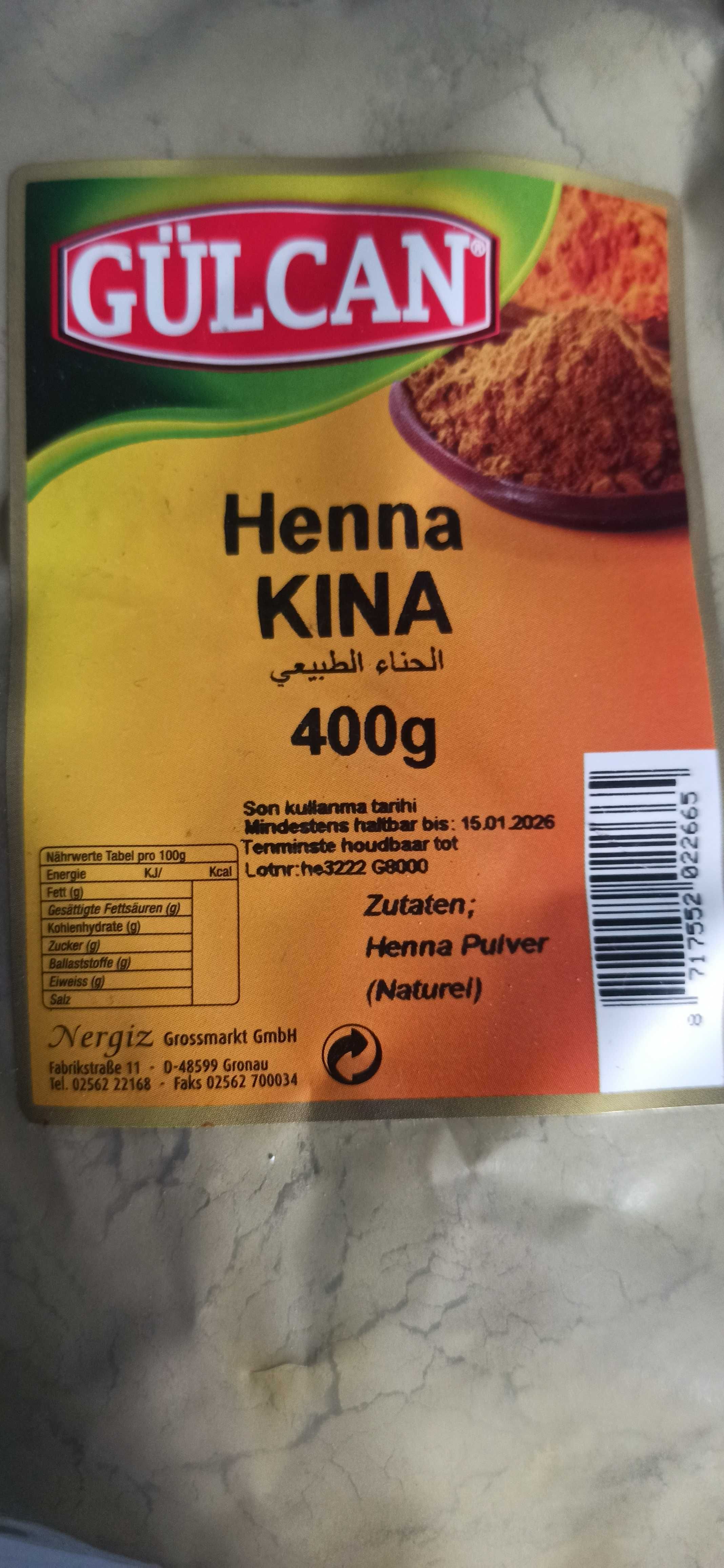 Henna Kina - Gulcan, 400g