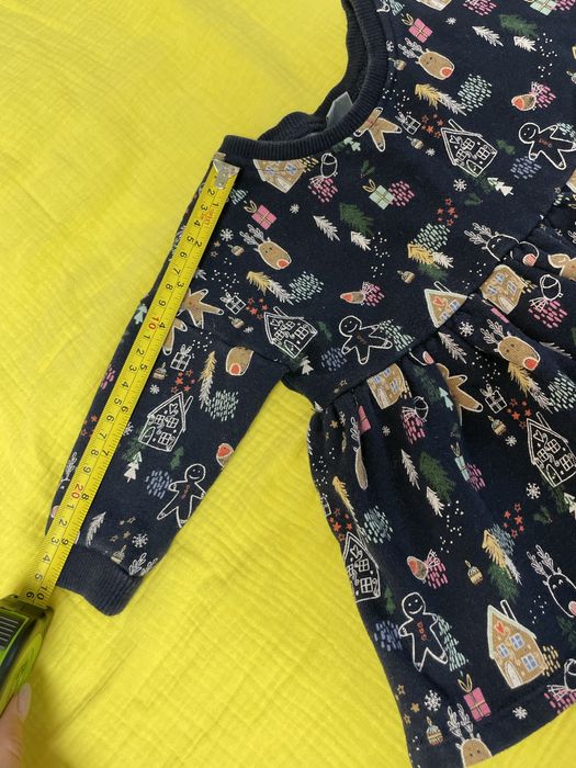 Тепла сукня/плаття для дівчинки Next 3-6 м.