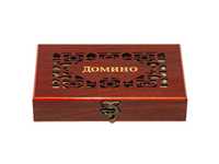 Настольная игра Домино в подарочной деревянной шкатулке