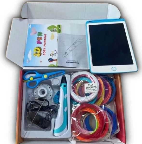 Ручка 3D-PEN-6 +планшет для рисования, пластик 100 МЕТРОВ