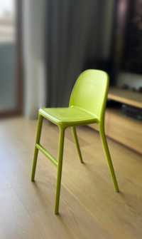 Krzesło dziecięce, zielone  IKEA URBAN – używane, stan bdb