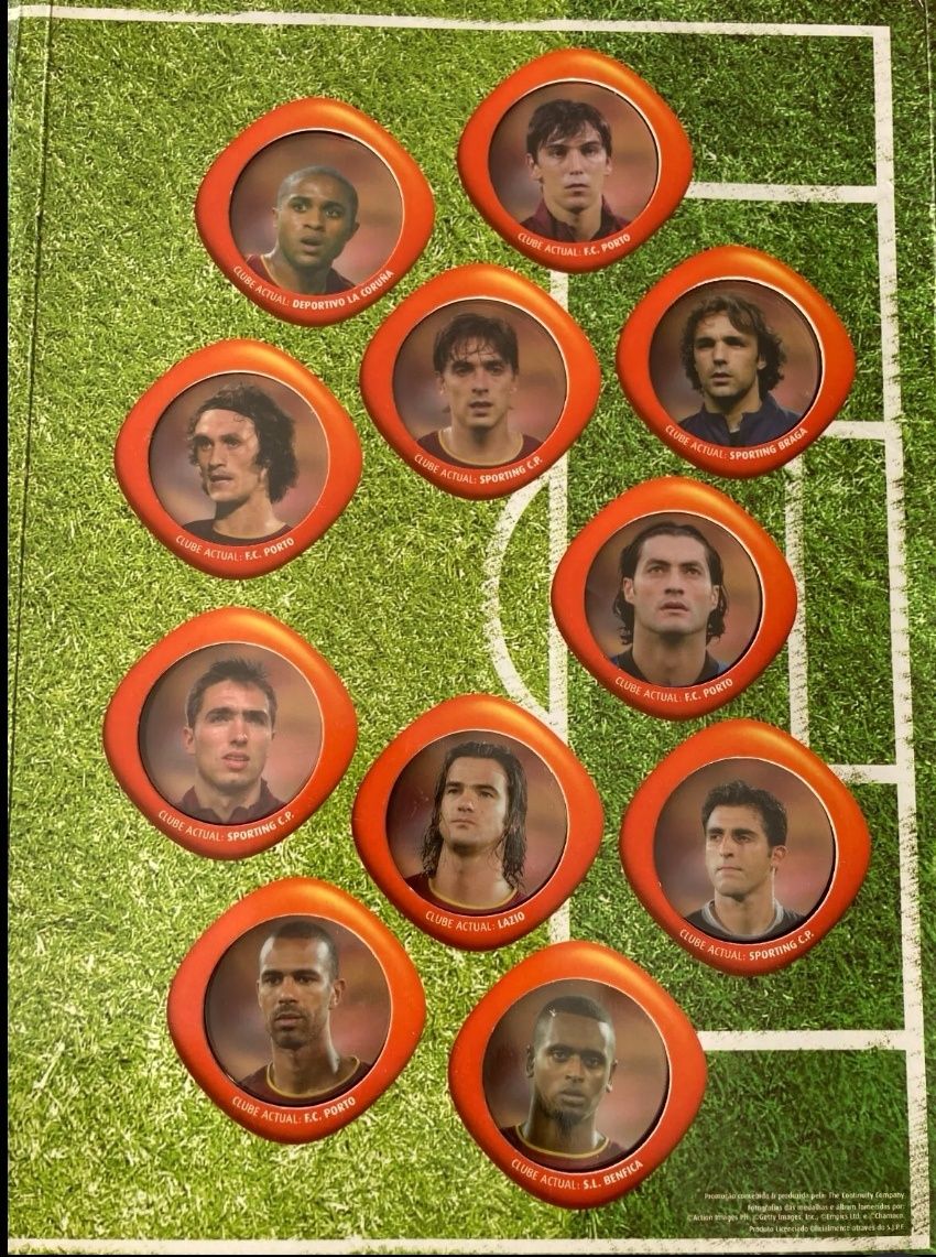 Coleção completa cromos seleção 2004 galp