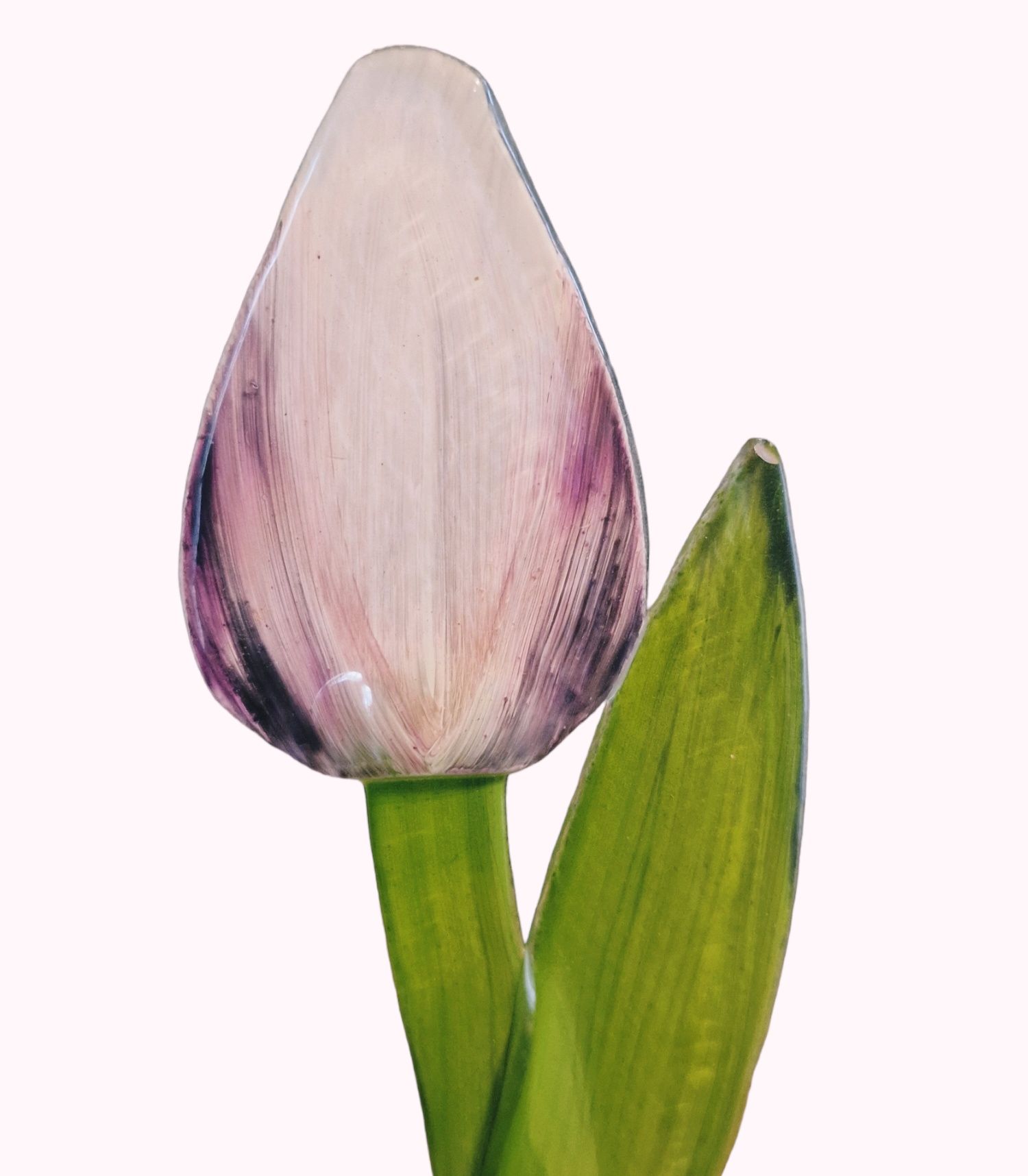 Tulipan szklany ręcznie malowany