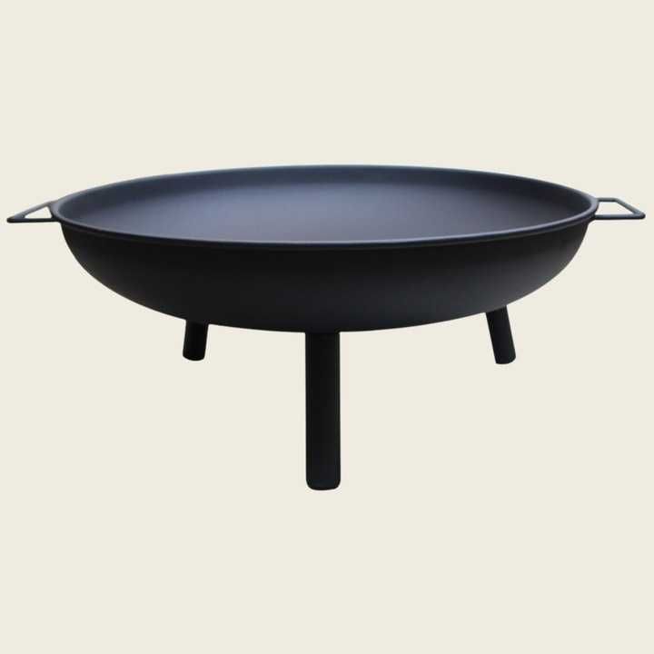 Nowe palenisko ogrodowe do ogniska grilla czarne stalowe okrągłe 60 CM
