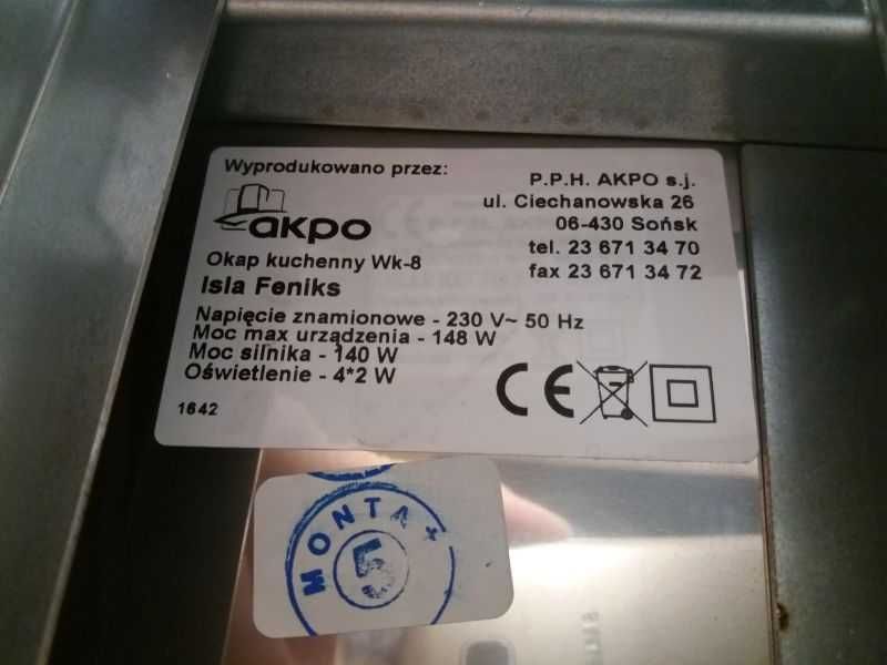 Okap wyspowy Akpo 60 cm