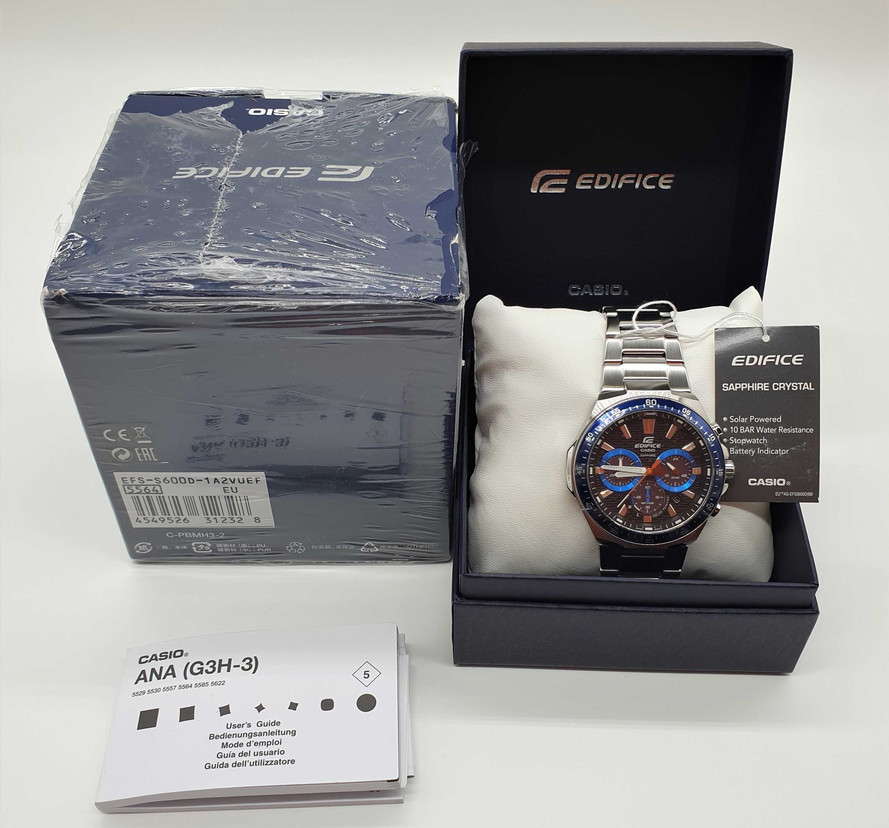 Чоловічий годинник часы Casio Edifice EFS-S600D-1A2VUEF Sapphire