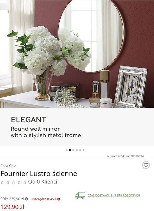 Fournier Lustro ścienne