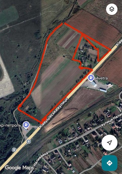 Продаж фасадної земельної ділянки, 6,85 га