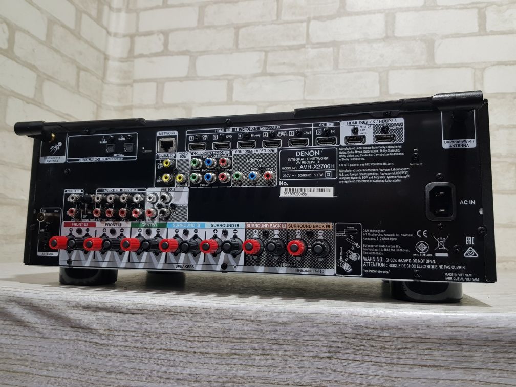 7.2 AV ресивер DENON AVR X2700H,*7x150,HDMI 2.1,WI-FI,BLUETOOTH,8K,USB