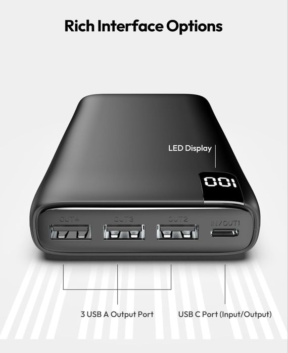 Павер банк.27000mAh PowerBank. Акумулятор.Зарядка.