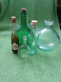 Butelki różne zestaw