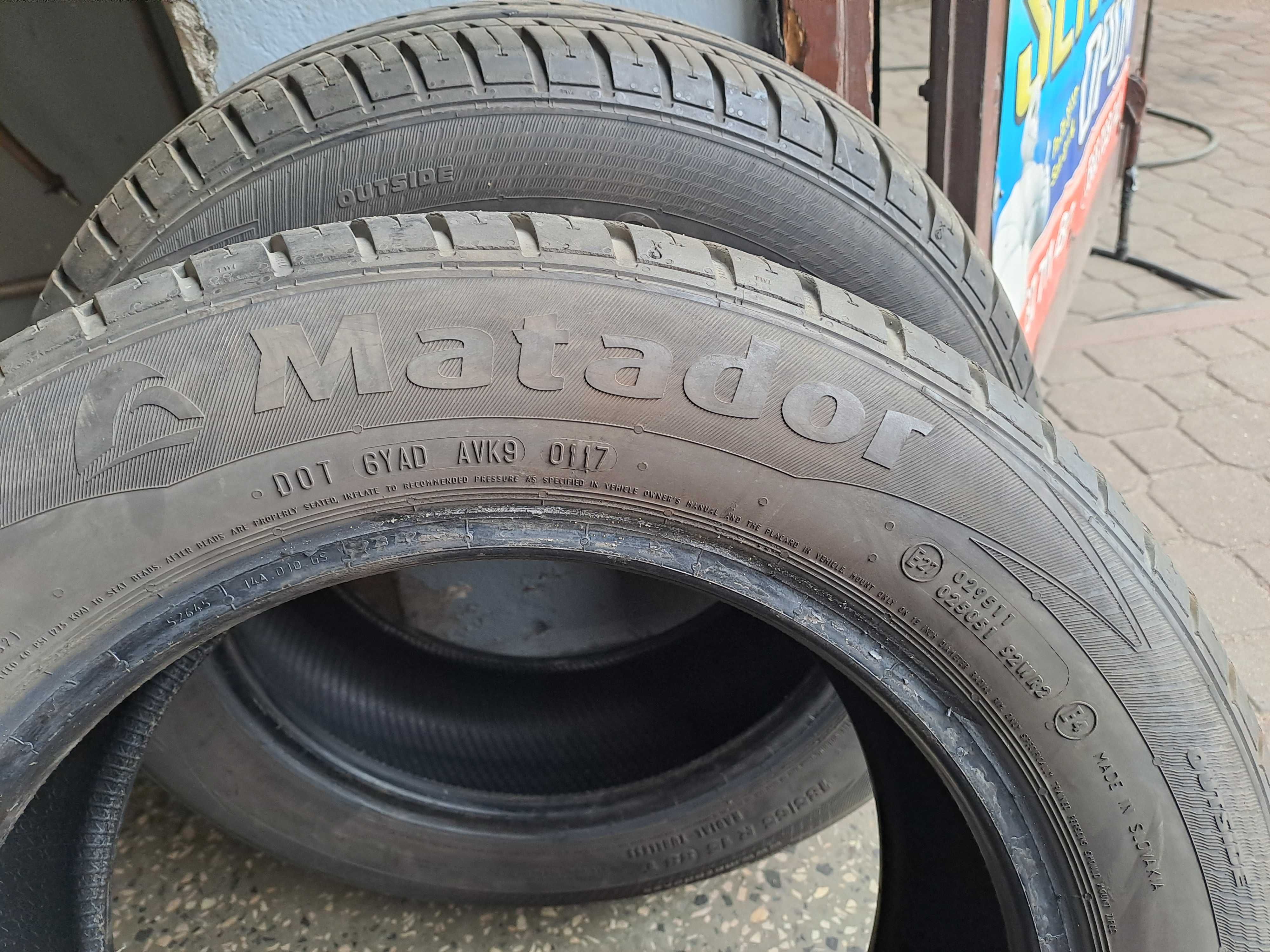 185/65r15 matador opony letnie jak nowe 8mm bieznik