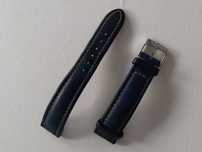 Bracelete pulseira relógio Breitling em pele azul escuro