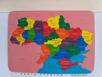 М'який пазл Мапа України 42×30 см поролонова