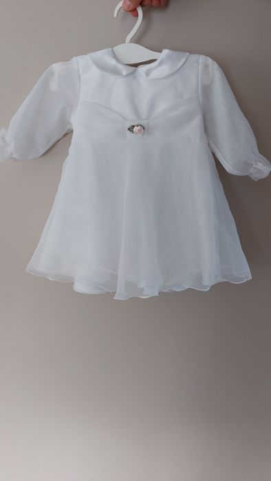 Sukienka na chrzest rozm 68 zestaw