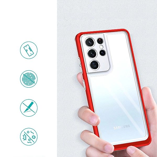 Clear 3in1 etui do Samsung Galaxy S23 Ultra silikonowy pokrowiec z ram