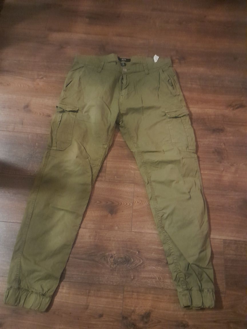 Spodnie joggery smog khaki xxl