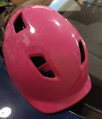Kask dziecięcy rowerowy rolki różowy BTWIN KH500 rozmiar 53-56 cm