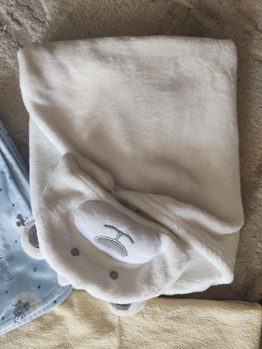 3x kocyk niemowlęcy dla chłopca 80x100 cm Bobas