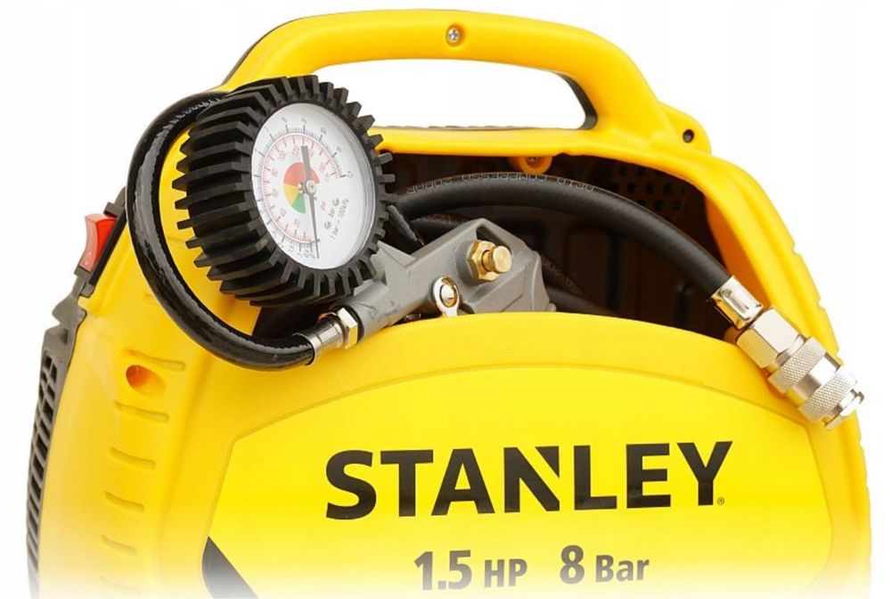 STANLEY Kompresor Bezolejowy 8 Bar 1100 W Sprężarka + Zestaw