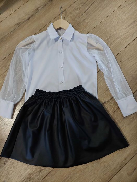 Biała bluzka galowa 134