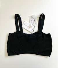 Czarny dziergany stanik crop top nu-in 34/36