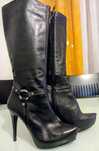 Botas em pele genuína