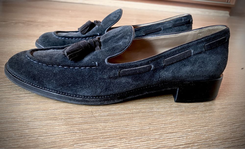 Loafersy FRATELLI ROSSETTI Made in Italy 40 CZARNE 27cm