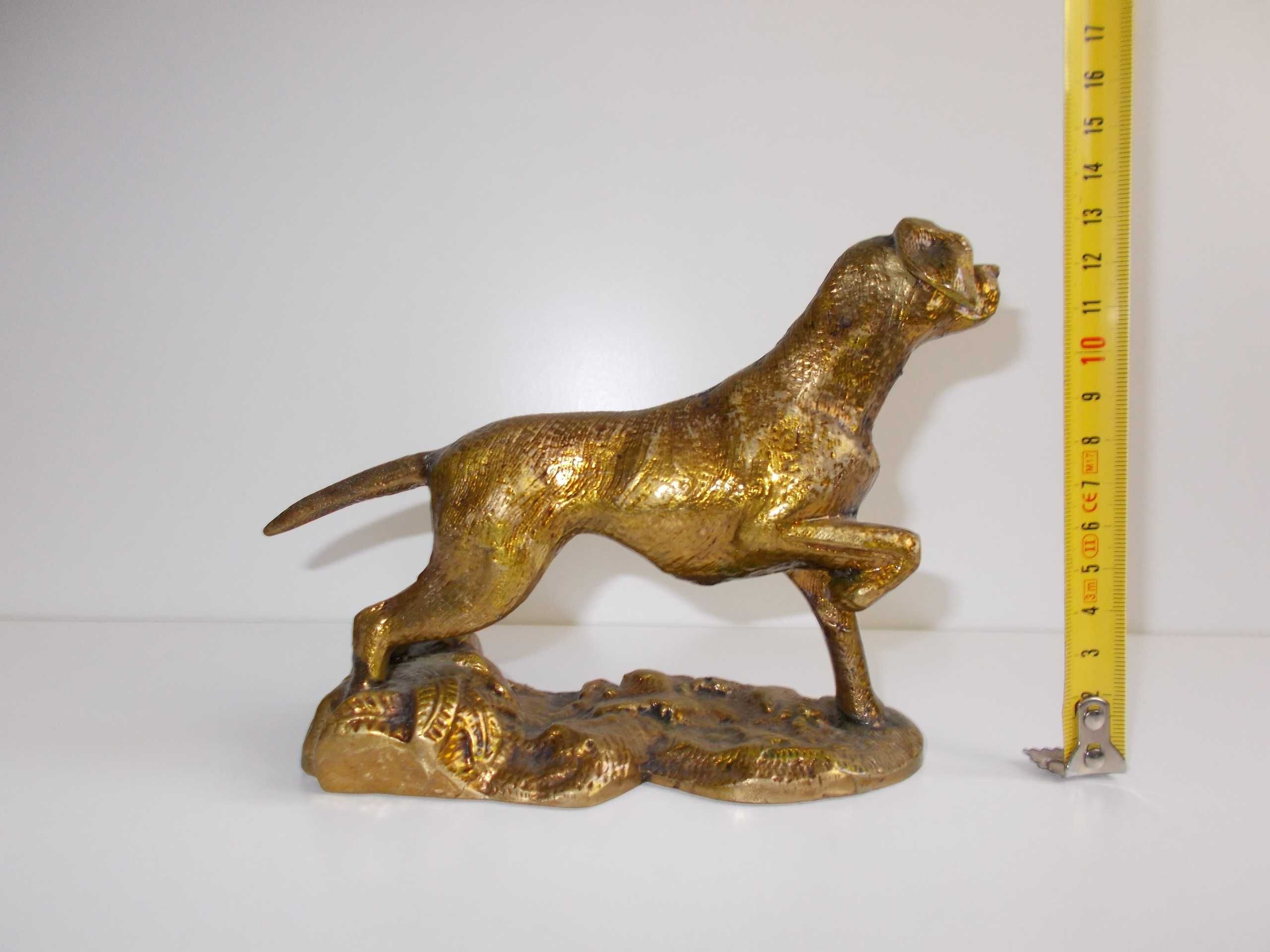 Figura Escultura de Cão em Bronze