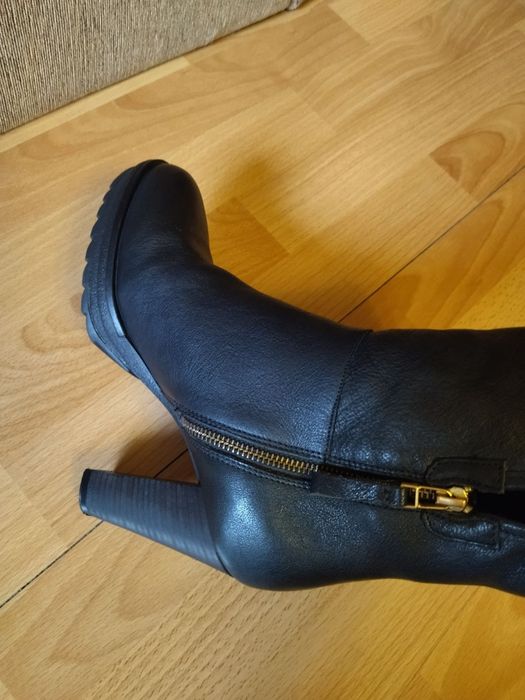 Зимові, шкіряні, жіночі ботильйони, чоботи, полусапожки