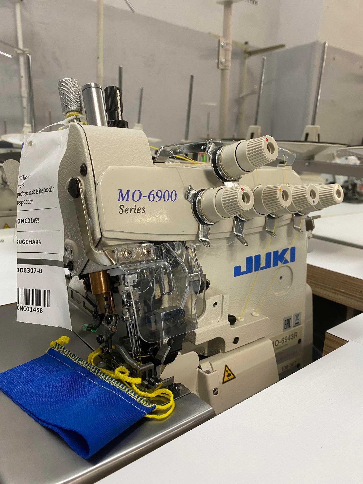 Overlock Juki MO-6943R z górnym transportem 4,5,6nitkowy Nowy !