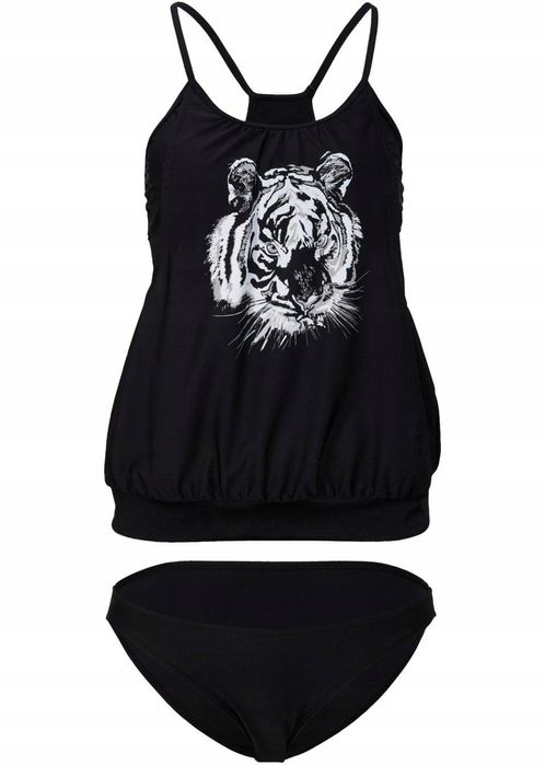 B.P.C czarne tankini z nadrukiem 42.