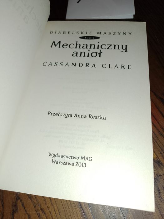 Mechaniczny anioł Cassandra Clare