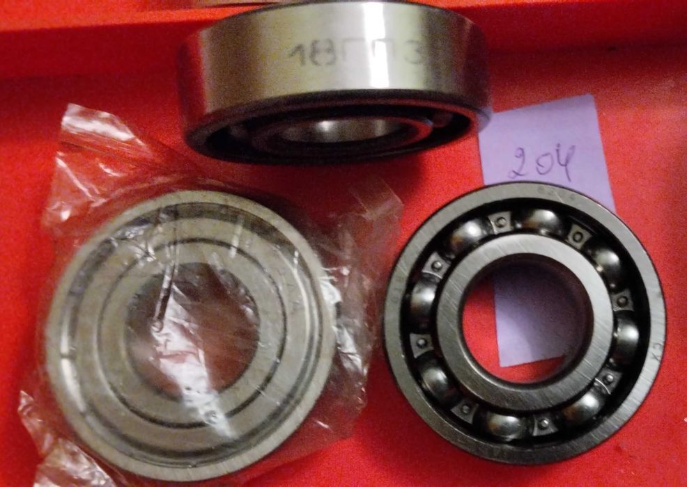 Підшипники 624, 34, 627, 629, 200, 201-204, 205, 302, 304, 305, 306