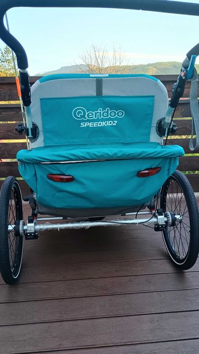 Przyczepka rowerowa Qeridoo Speedkid 2 - wózek podwójny i do biegania