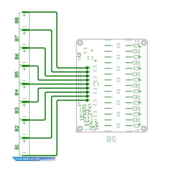 Активний балансир конденсаторний Li-ion/Lifepo4/LTO: 6-8S
