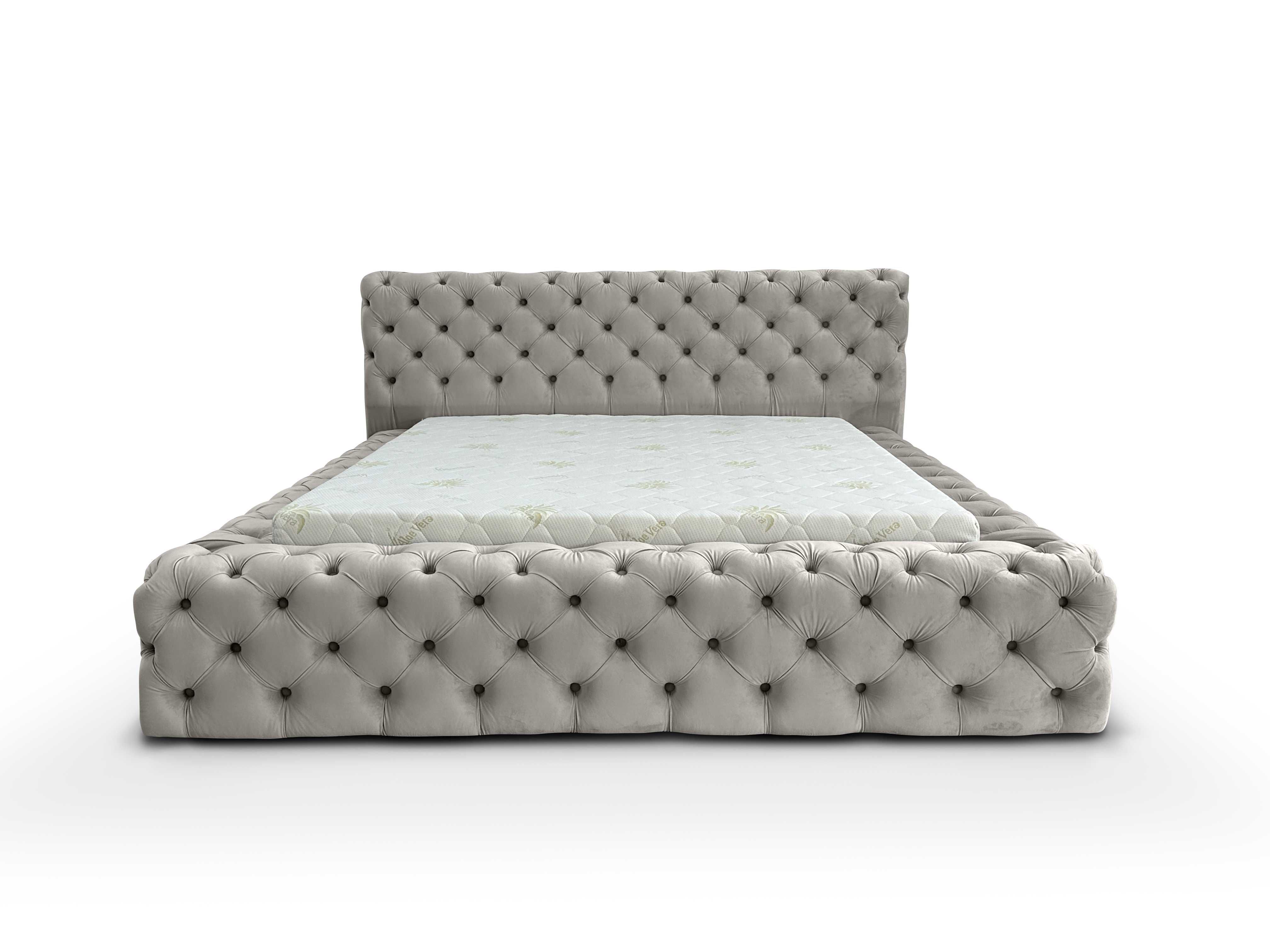Łóżko sypialniane / tapicerowane / CHESTERFIELD LUX / PIKOWANE !!!
