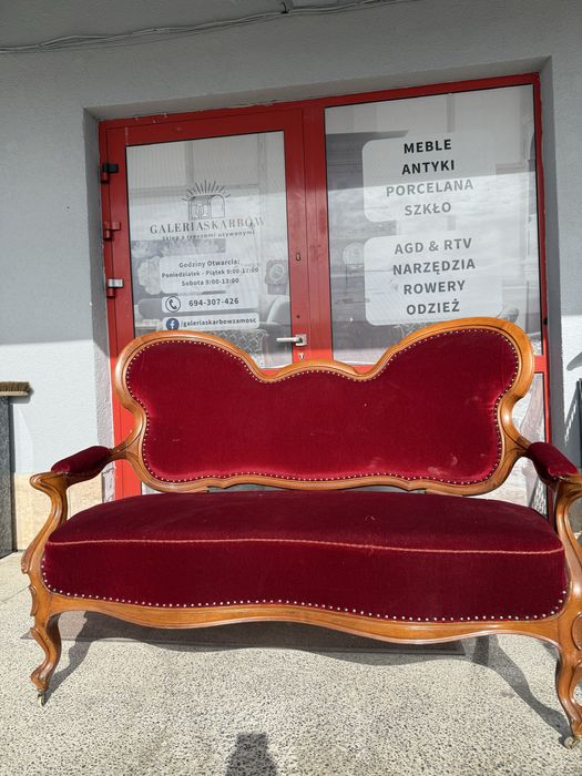 Fotel dwuosobowy w stylu ludwik filip DOWOZ DO DOMU