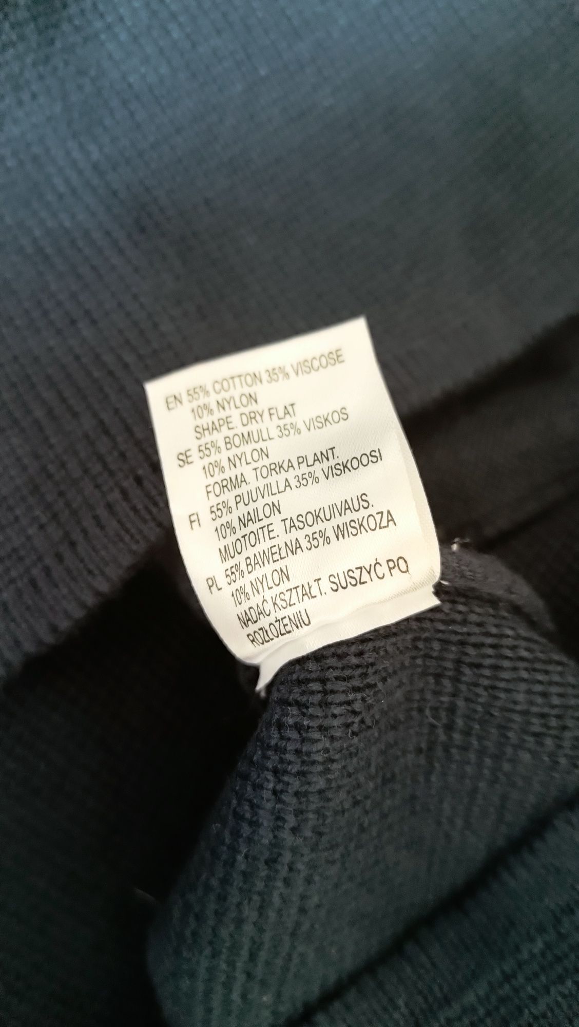 Hampton Republic Sweter rozpinany 36 38 S M bawełna wiskoza granatowy