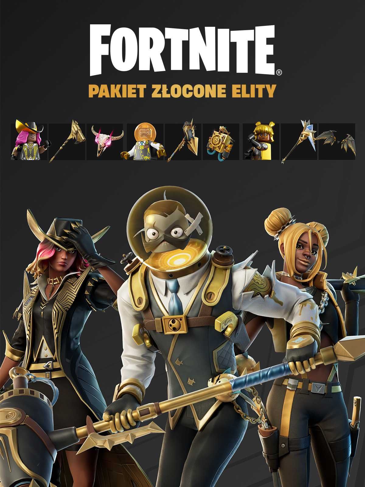 Pakiet Fortnite Złocone Elity Klucz Xbox One X/S