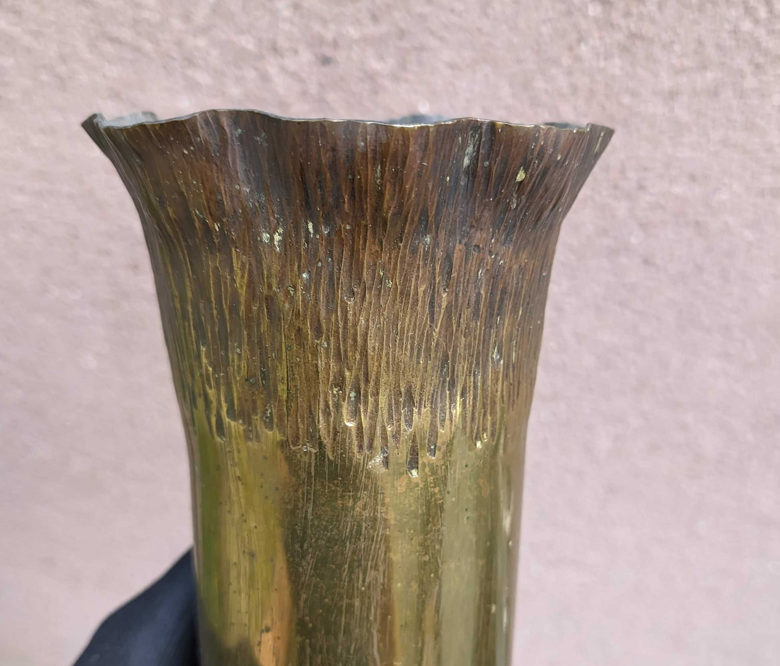 ŁUSKA 1915 rok - WAZON z łuski austriacka 8 cm I Wojna sztuka okopowa